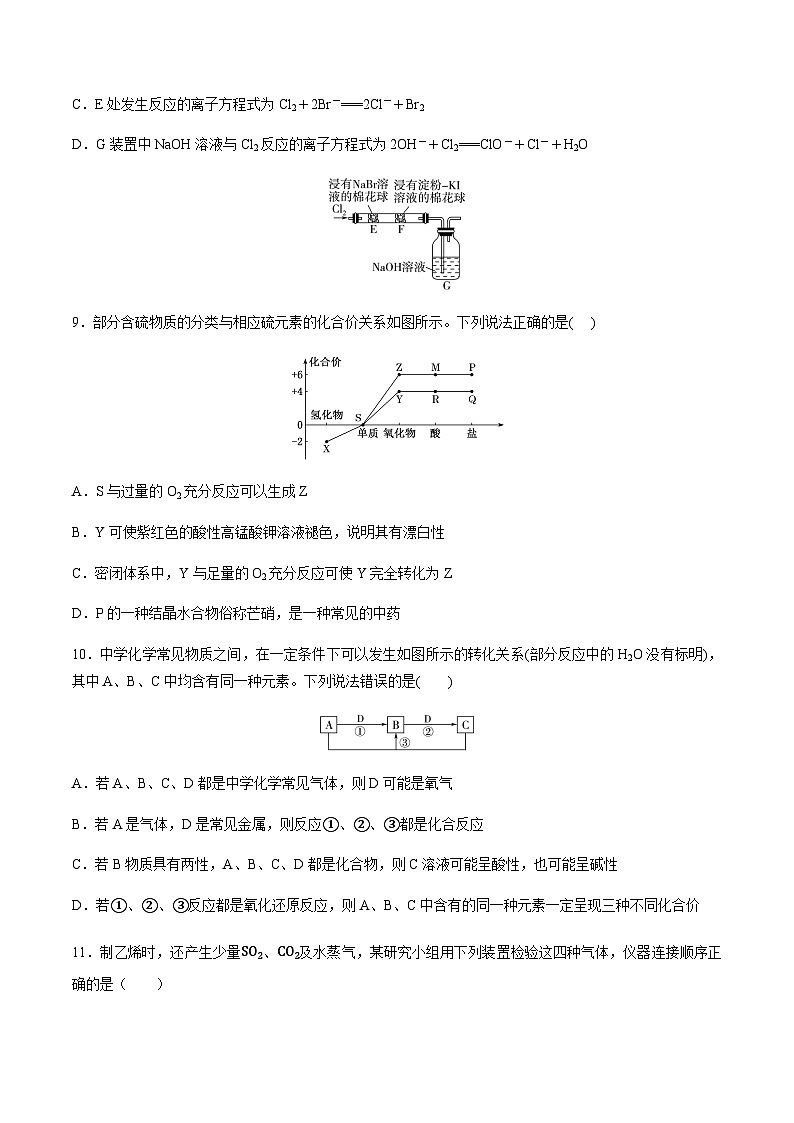 高考化学一轮-专题突破卷04  非金属及其化合物（原卷版）第3页