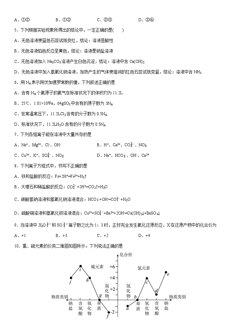 2024-2025学年福建省莆田市莆田四中高一下学期月考化学试卷（学生版）第2页
