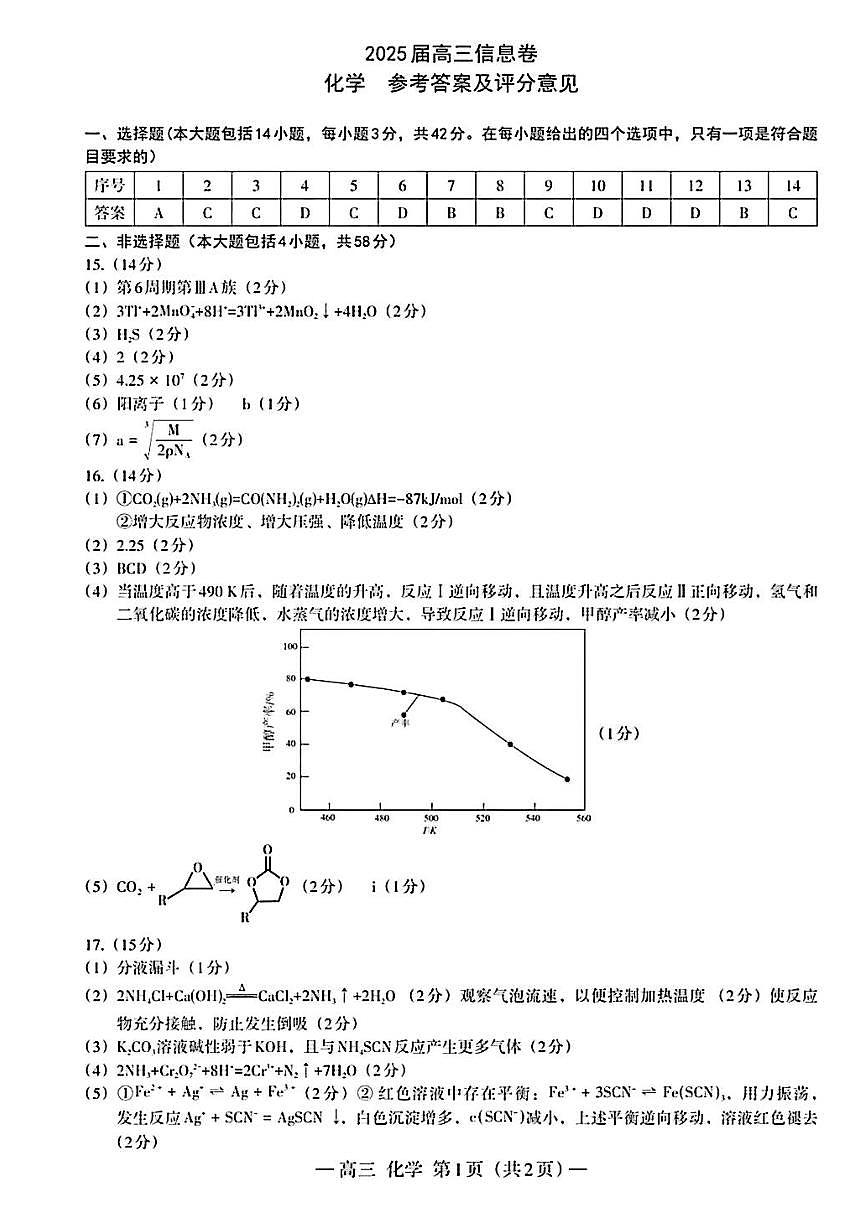 姹熻タ鐪佸崡鏄屽競2025灞婇珮涓変俊鎭嵎鍖栧绛旀第1页