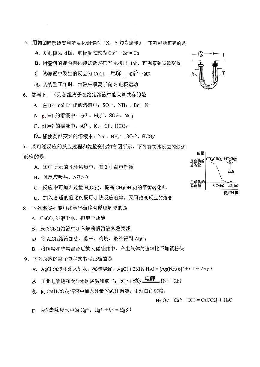 2025北京十一学校高二（上）学段二化学（IIA）试卷第2页