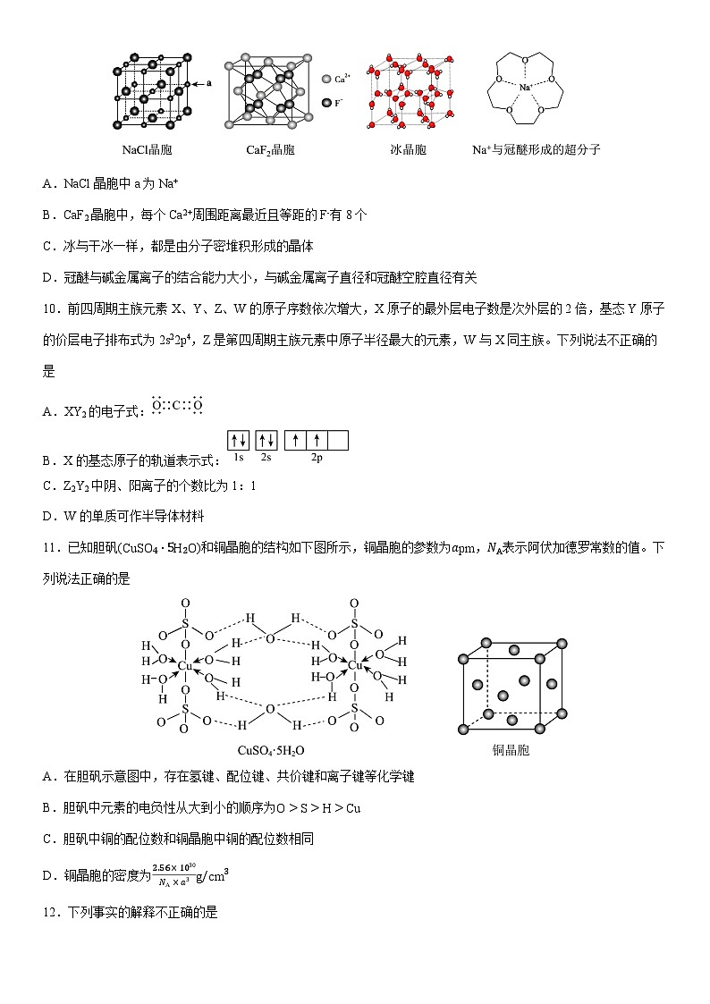 2024-2025学年北京市北京师范大学附属实验中学高二下学期3月月考化学试卷（学生版）第2页