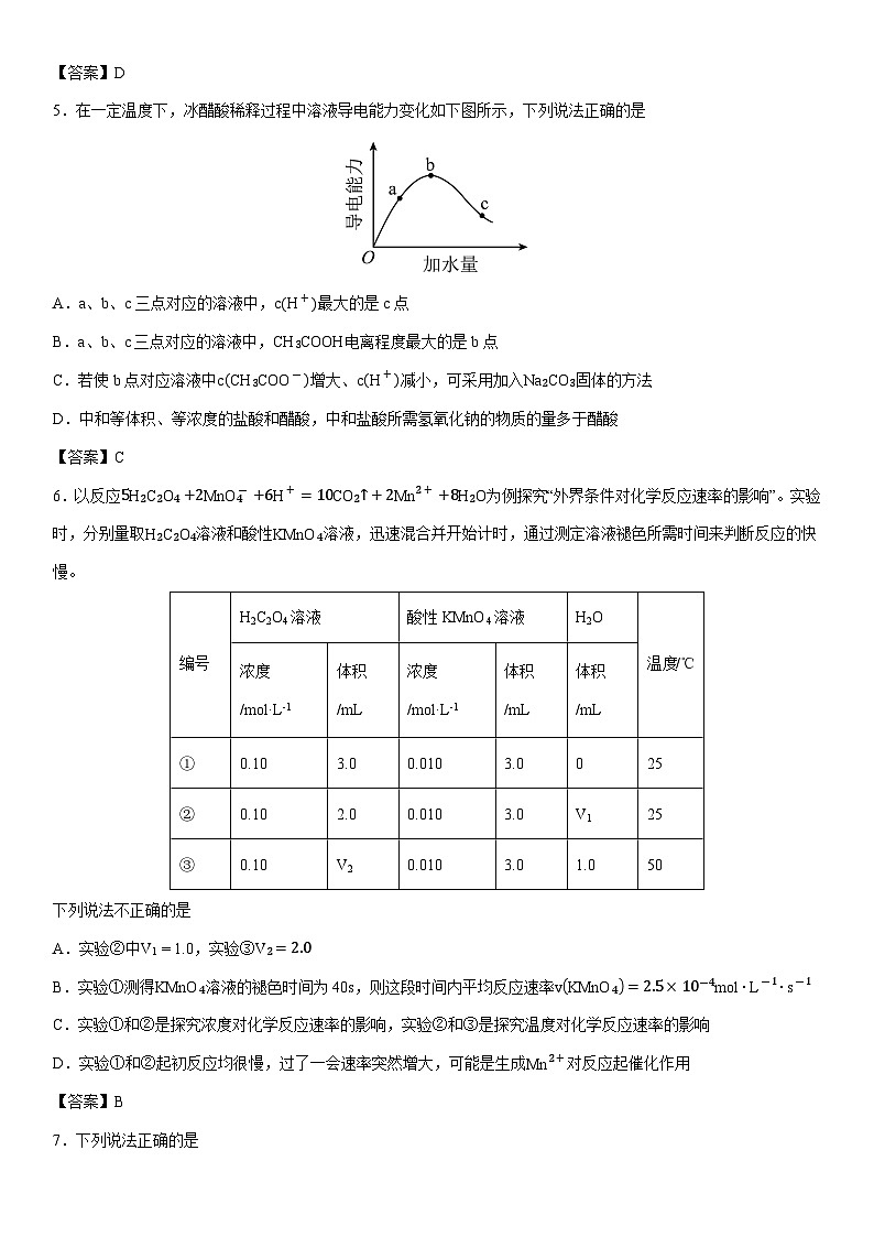 2025-2026学年安徽省芜湖市高二上学期11月期中化学试卷第2页