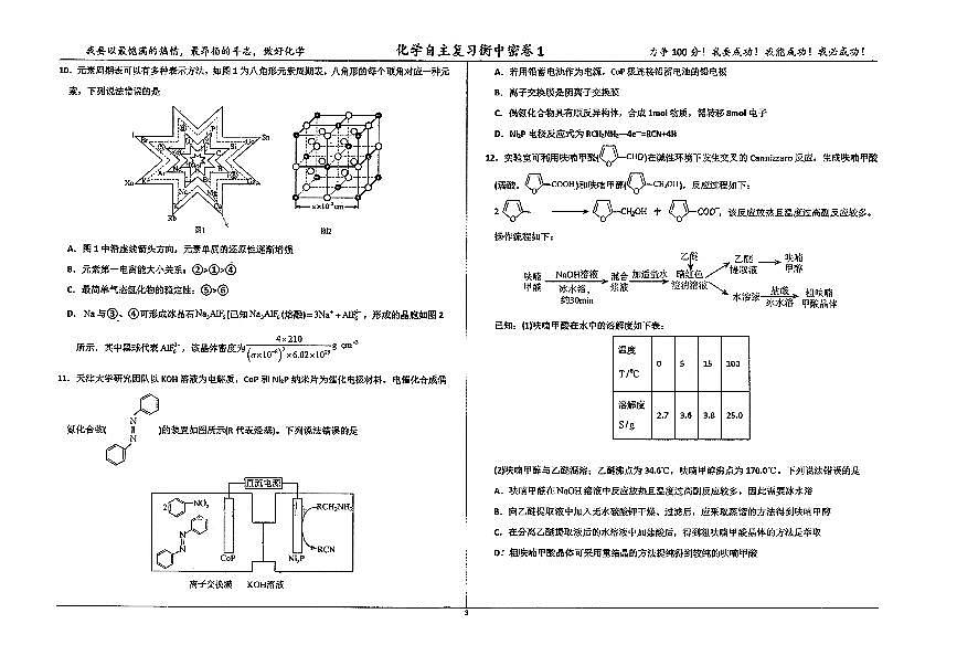 化学四轮冲刺终极押题卷第3页