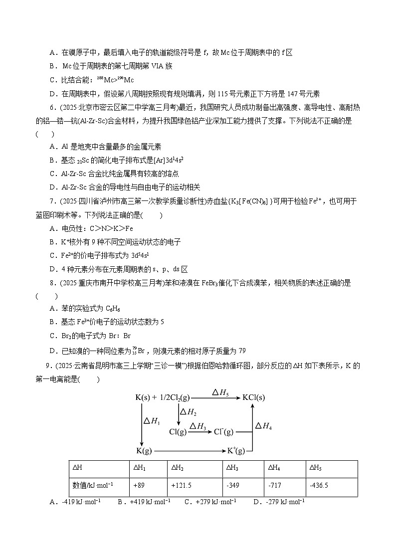 2026年新高考化学小题训练考点09原子结构与性质(原卷版+解析)第2页