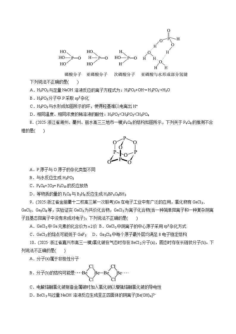 2026年新高考化学小题训练考点11分子结构与性质(原卷版+解析)第3页