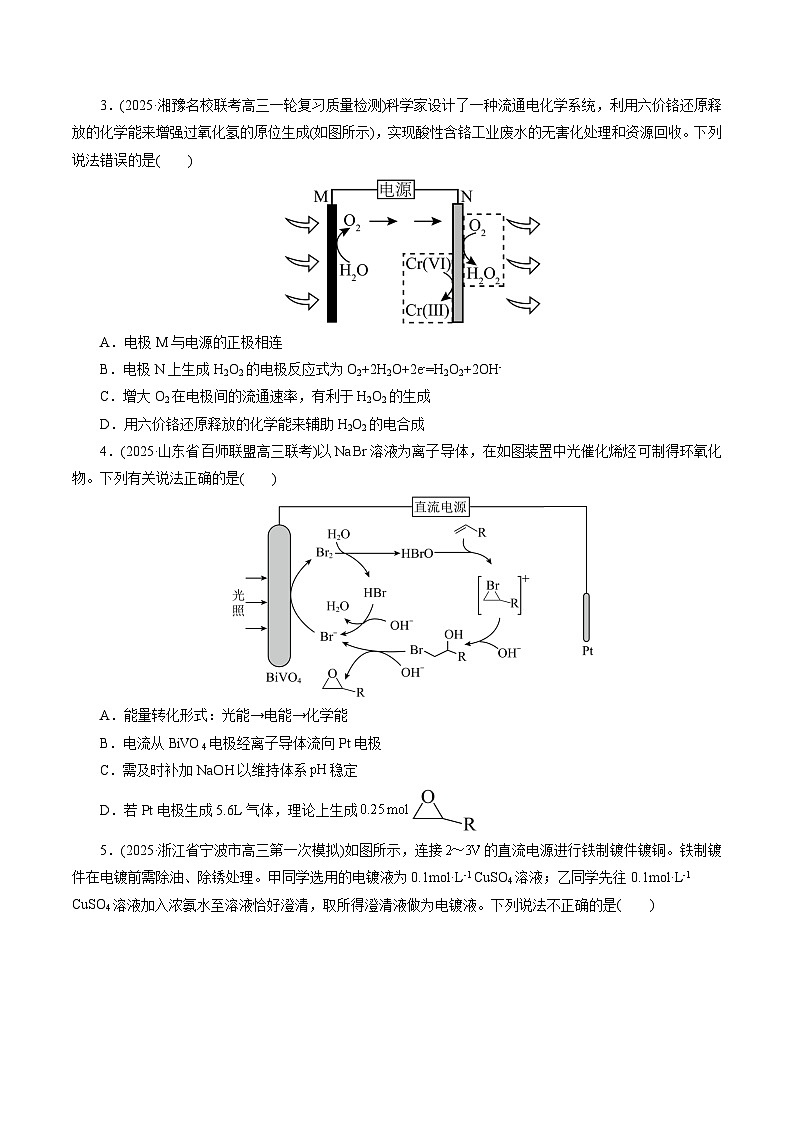 2026年新高考化学小题训练考点15电解原理及其应用(原卷版+解析)第2页