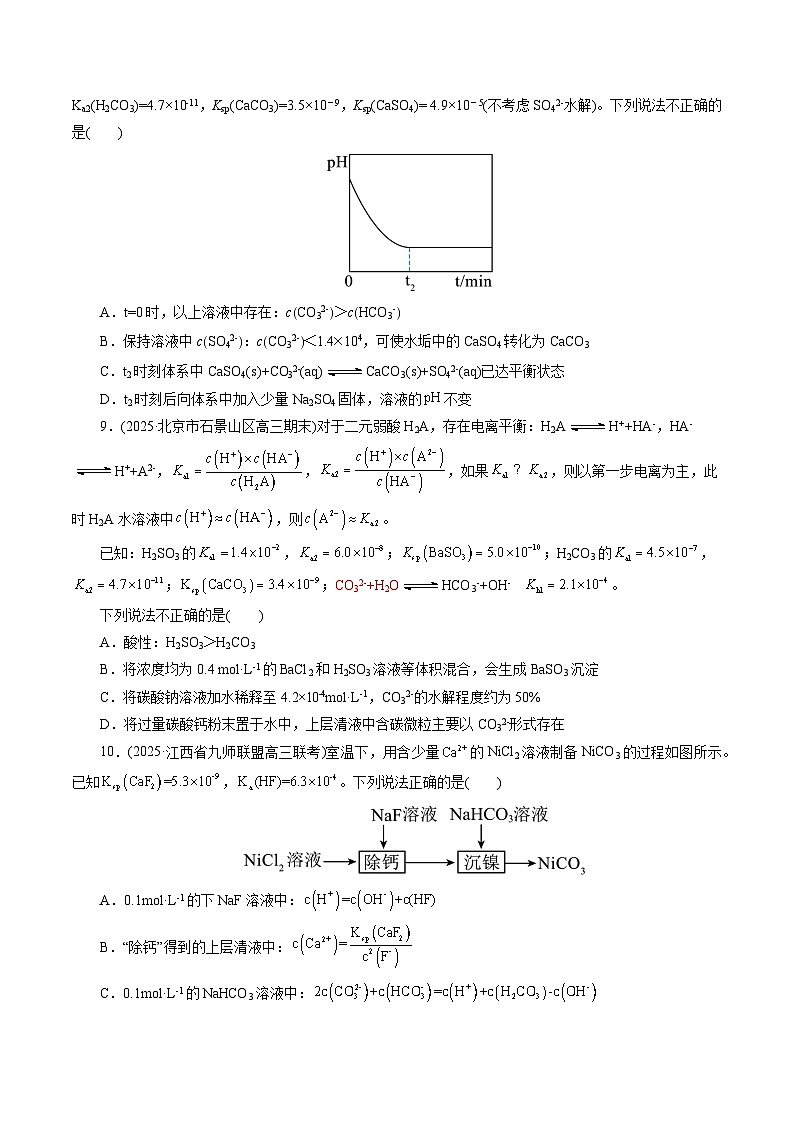 2026年新高考化学小题训练考点21各平衡常数综合应用(原卷版+解析)第3页
