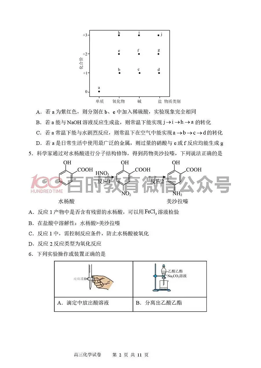 东北育才高三第六次模拟考试 化学第2页