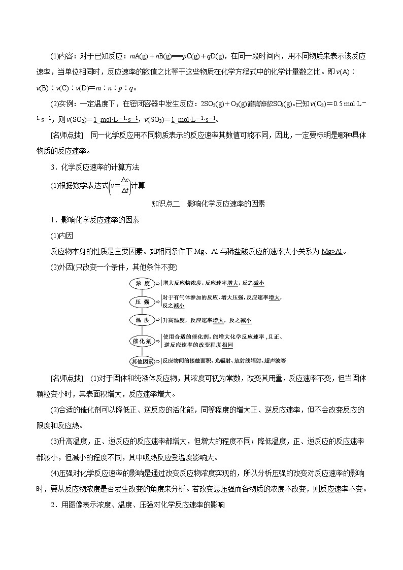 高考化学一轮复习考点巩固练习考向22 化学反应速率及影响因素（含答案解析）第3页