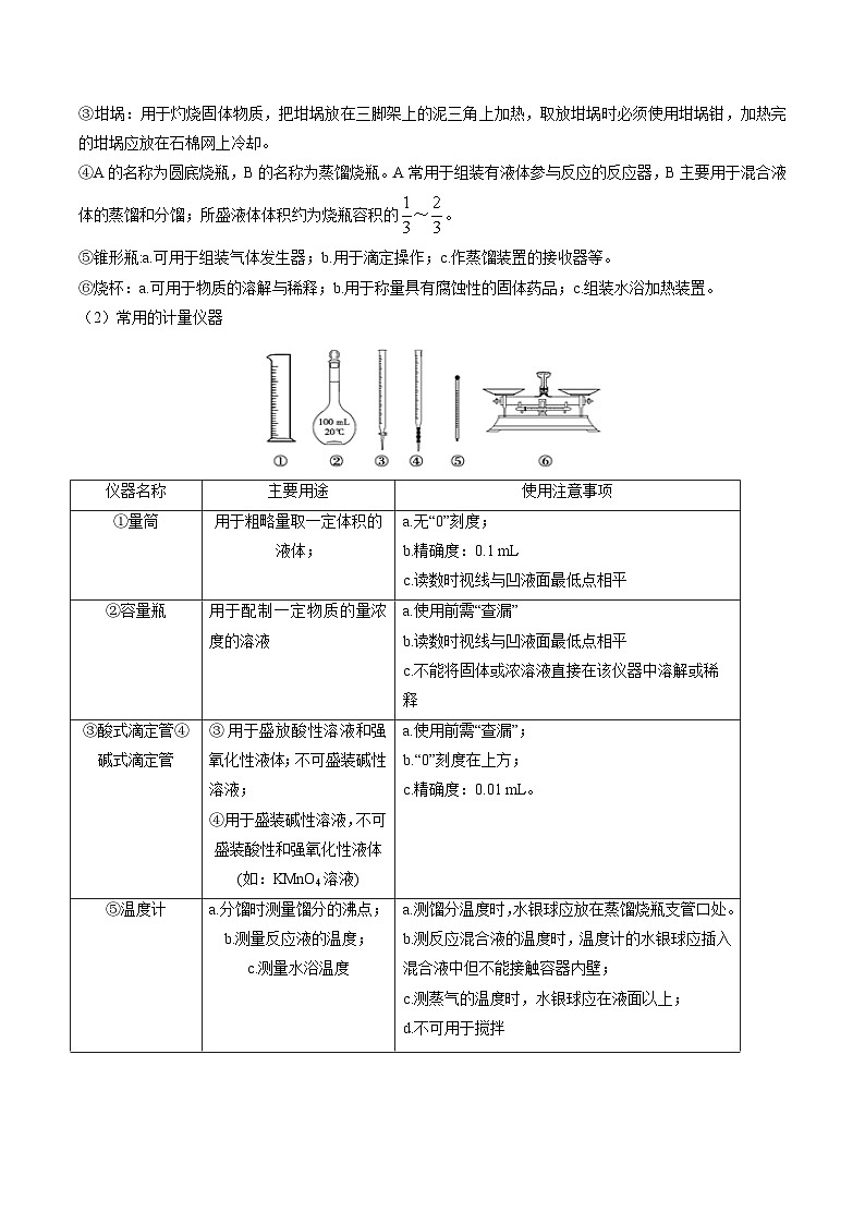 高考化学二轮复习核心考点讲与练专题十 实验基础 （解析版）第2页
