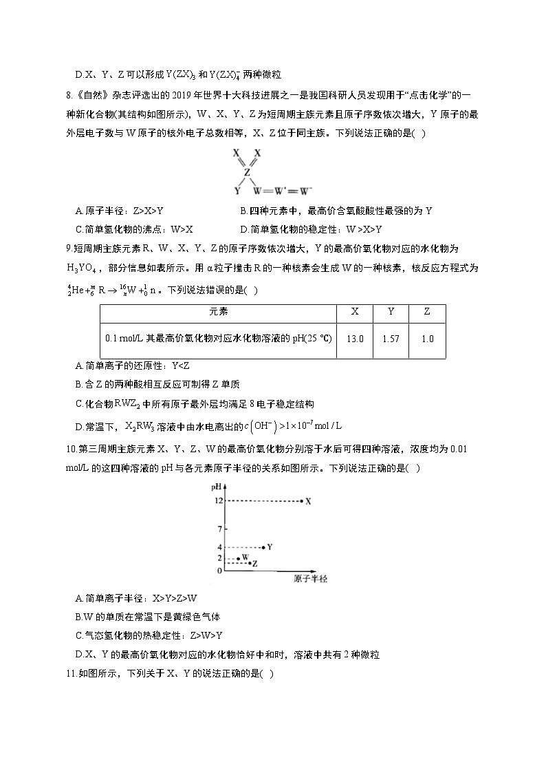 高考化学一轮复习考点课时巩固练习课时14 元素周期律（含答案）第3页