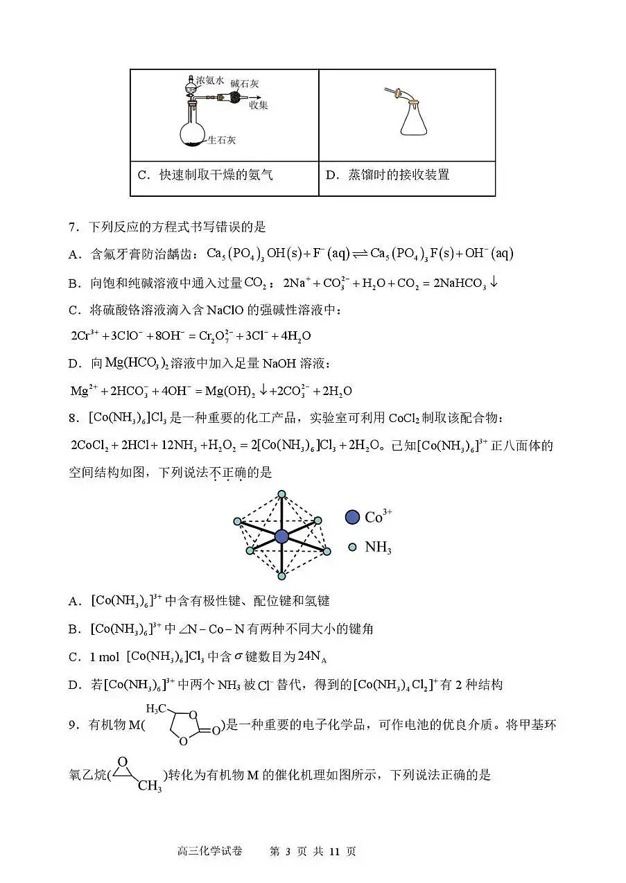 化学-东北育才学校2025-2026学年高三下学期3月第六次模拟考试题及答案第3页