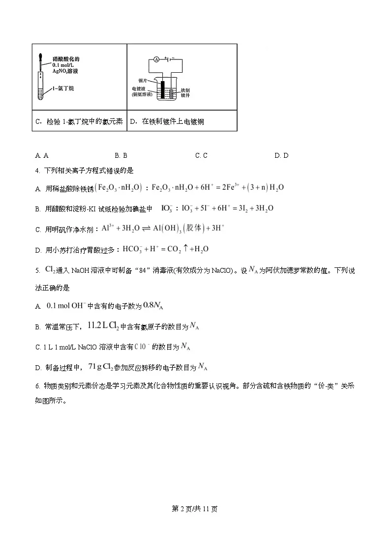 湖南省长沙市长郡中学等校2026届高三下学期3月二模化学试卷（原卷版）第2页