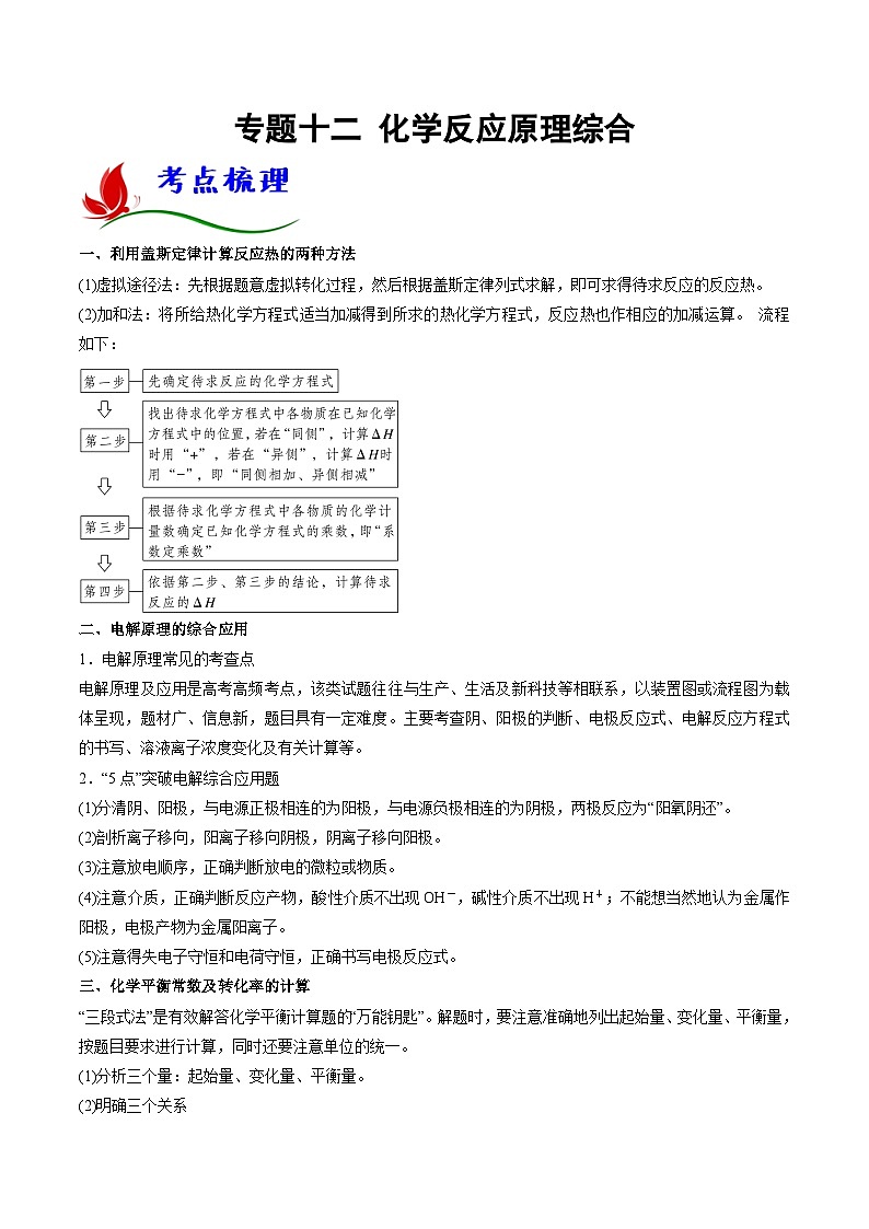 高考化学二轮复习题型归纳讲与练专题十二 化学反应原理综合（原卷版）第1页