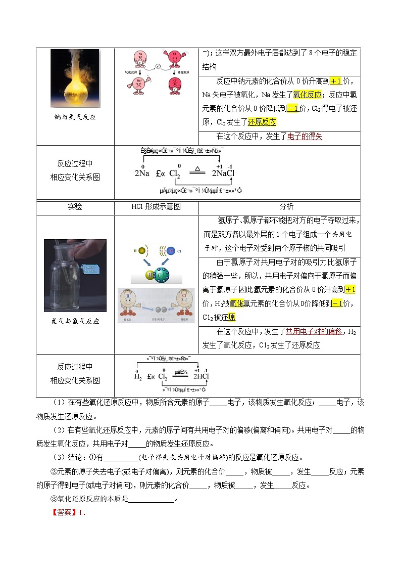 （人教版必修第一册)高一化学上册同步学与练第06课 氧化还原反应 概念及电子转移表示（解析版）第2页