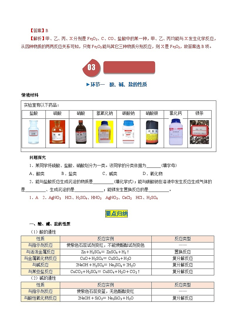 （人教版必修第一册)高一化学上册同步学与练第02课 物质的转化（解析版）第3页