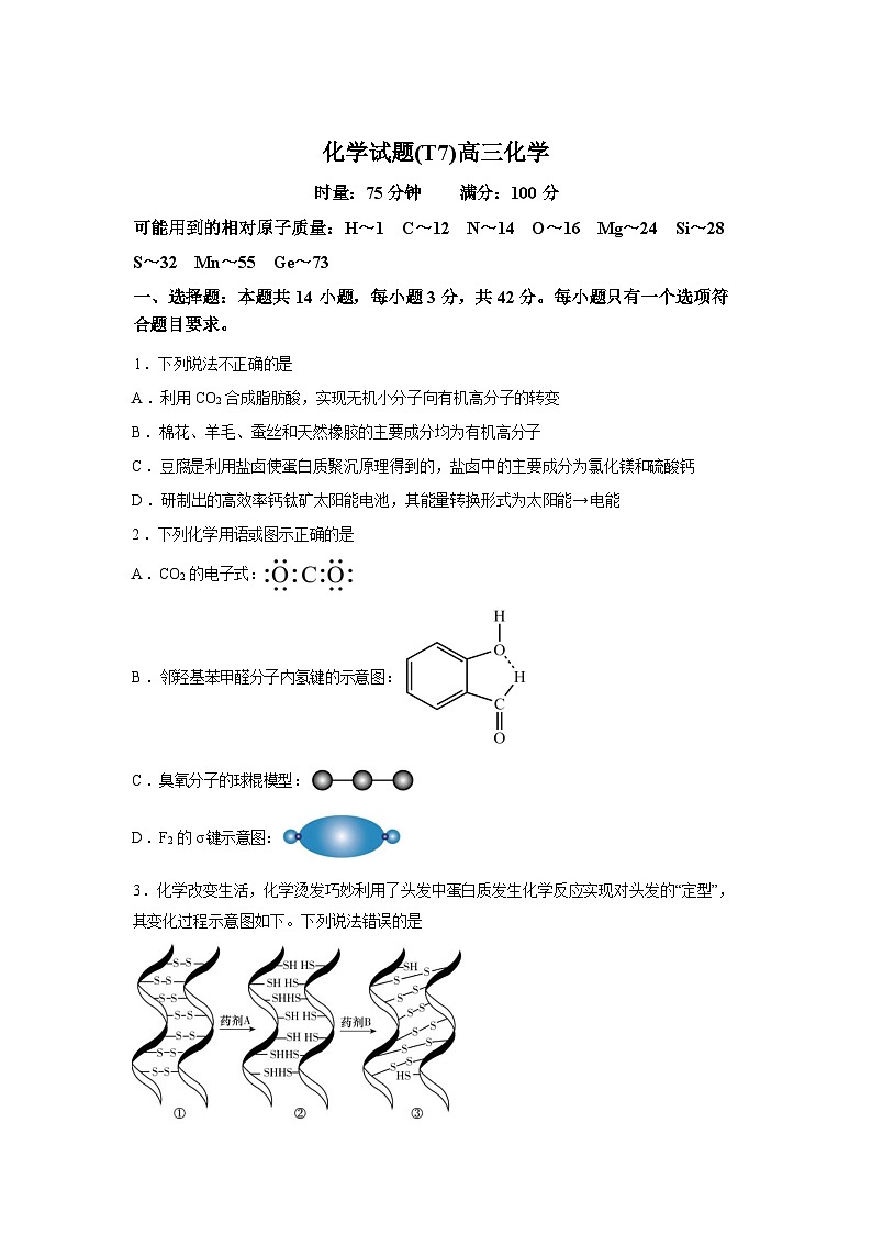 湖南师范大学附属中学2025-2026学年高三下学期开学考试化学试卷含答案第1页