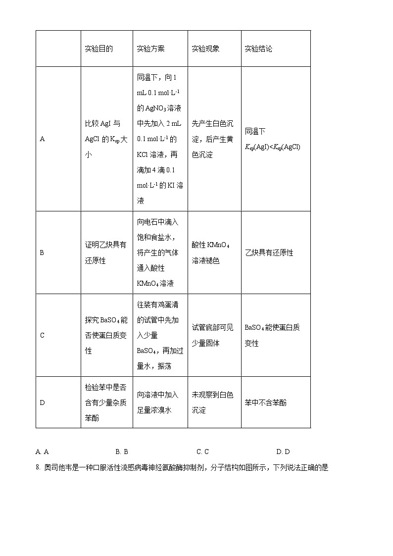 四川省成都市第七中学2026届高三下学期二诊模拟考试化学试卷（原卷版）第3页
