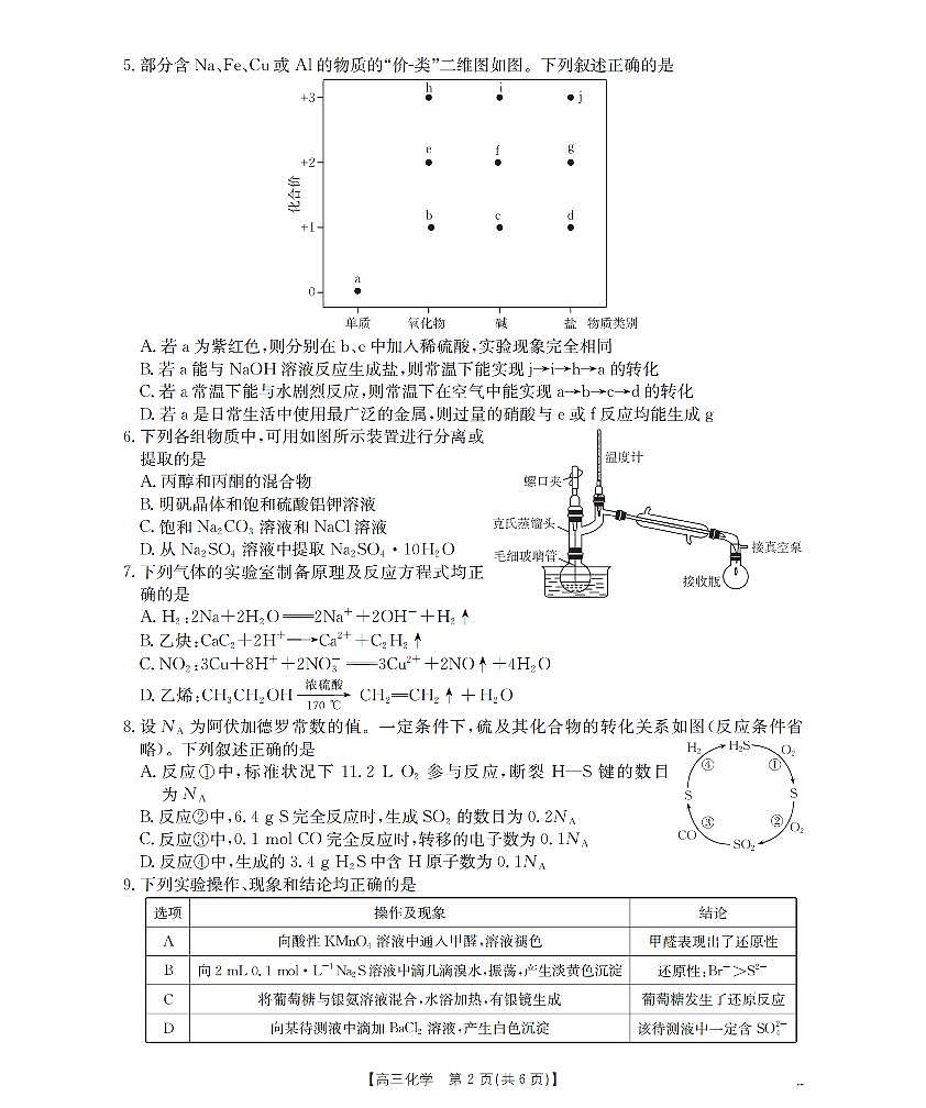 金太阳山西省名校三晋联盟2025-2026学年高三上学期12月联合考试（26-177C）化学试卷（含答案）第2页