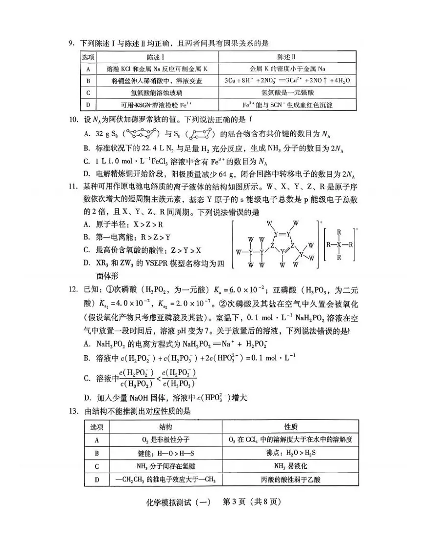 新建文件夹 2026届高三广东省一模化学试卷第3页