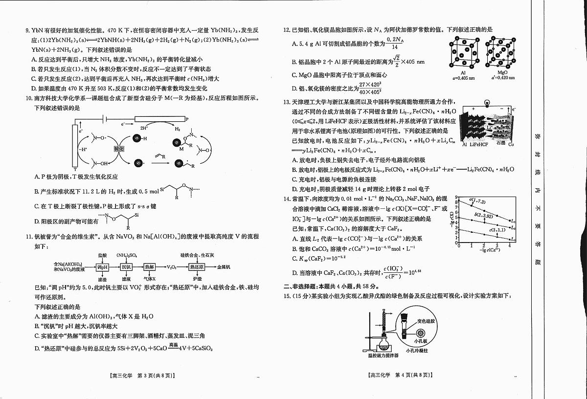 四川省金太阳2025届高三12月联考（25-289C）化学第2页
