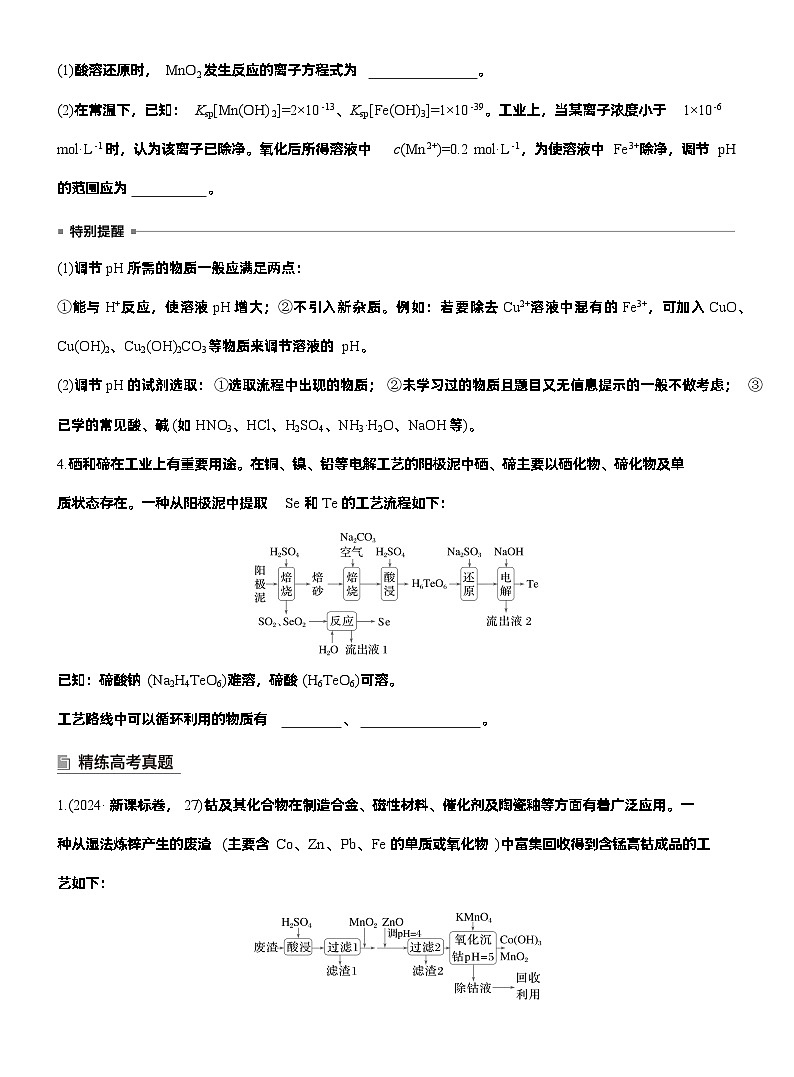 2026高三二轮专题复习化学习题_专题六　主观题突破2　化工生产中物质转化条件的控制（含解析）第3页