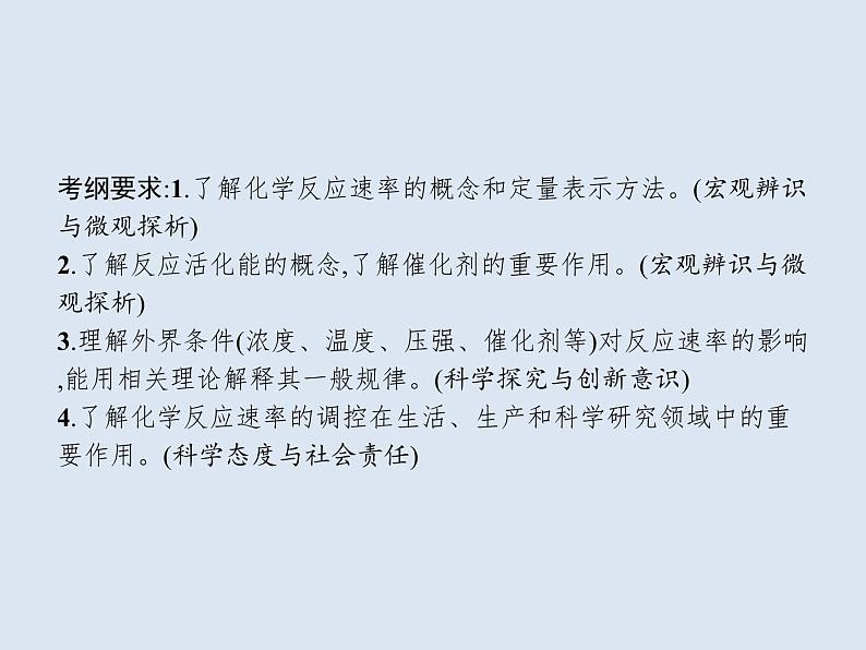 2020版高考化学人教版大一轮课件：第7单元 第1节 化学反应速率及影响因素03