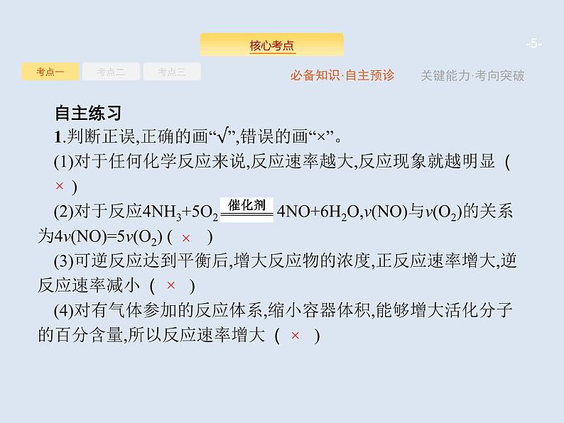 2020版高考化学人教版大一轮课件：第7单元 第1节 化学反应速率及影响因素05