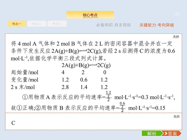 2020版高考化学人教版大一轮课件：第7单元 第1节 化学反应速率及影响因素07