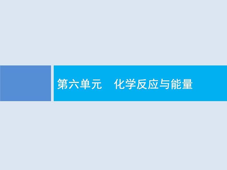 2020版高考化学人教版大一轮课件：第6单元 第1节 化学反应与能量变化01