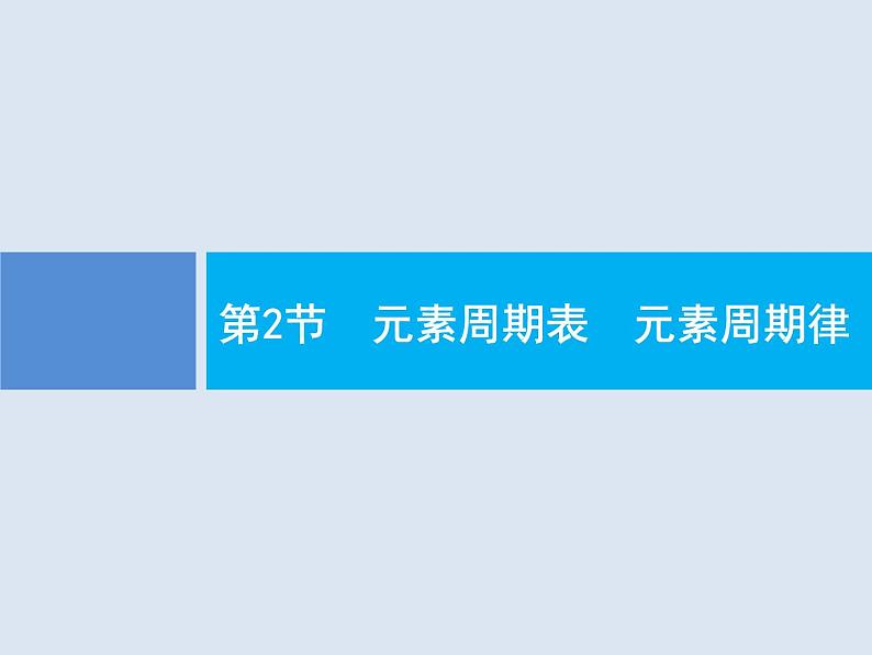 2020版高考化学人教版大一轮课件：第5单元 第2节 元素周期表　元素周期律01