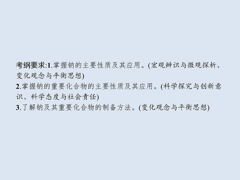 2020版高考化学人教版大一轮课件：第3单元 第1节 钠及其重要化合物03