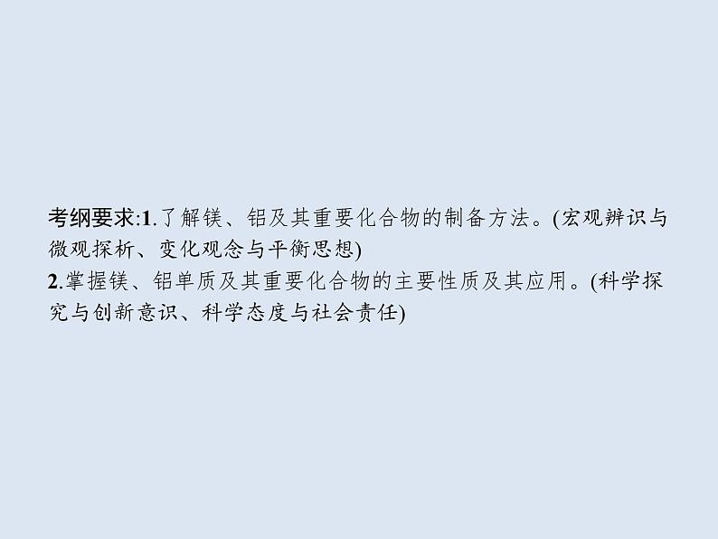 2020版高考化学人教版大一轮课件：第3单元 第2节 镁、铝及其重要化合物02