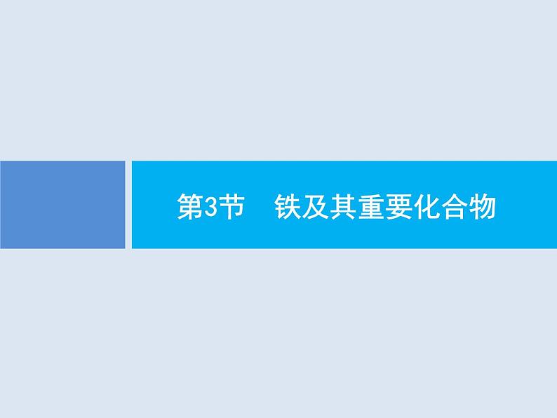 2020版高考化学人教版大一轮课件：第3单元 第3节 铁及其重要化合物01