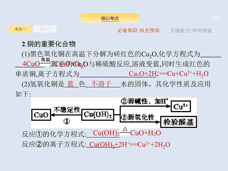 2020版高考化学人教版大一轮课件：第3单元 第4节 铜及其重要化合物　用途广泛的金属材料05