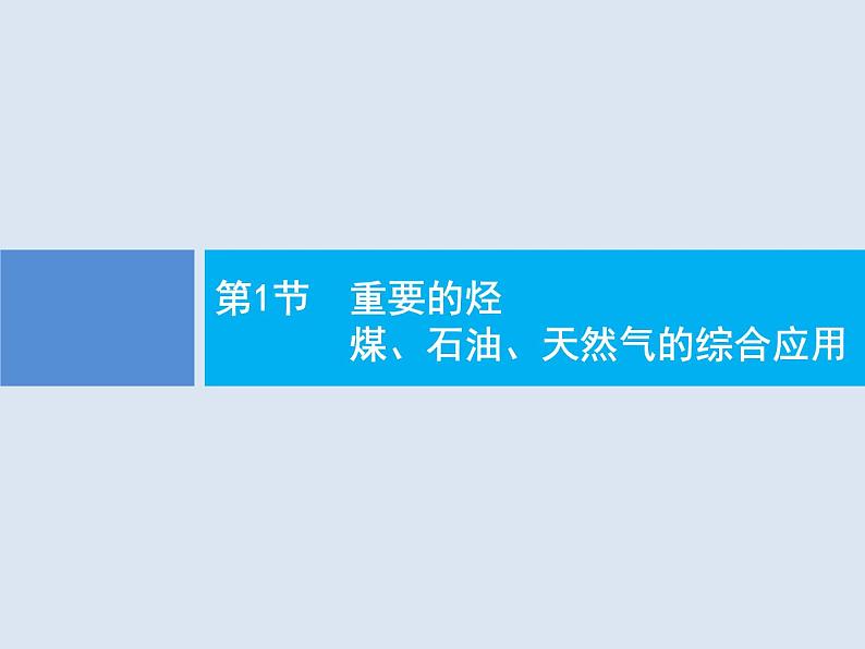 2020版高考化学人教版大一轮课件：第9单元 第1节 重要的烃　煤、石油、天然气的综合应用02