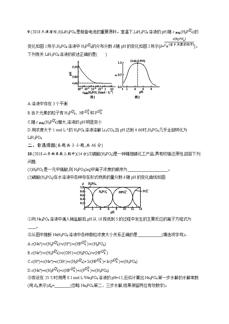 2020人教版高考化学大一轮复习课时训练24 盐类水解03