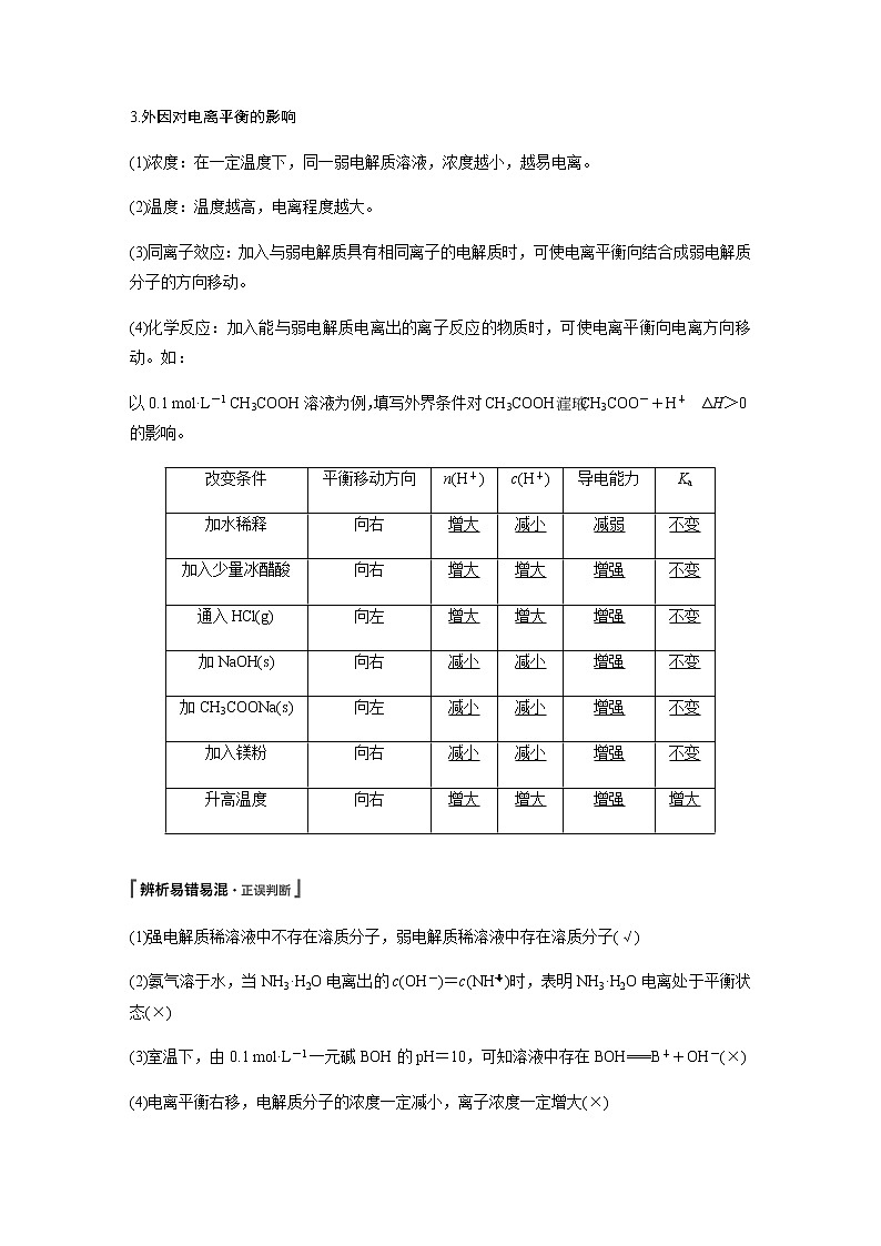 2020高考化学人教版一轮复习讲义 第26讲：第八章 水溶液中的离子平衡第2页