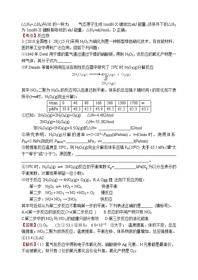 2018年高考化学真题分类汇编 专题6  化学反应与能量第3页