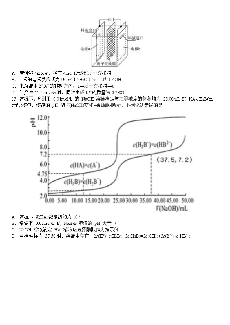 湖南省邵阳市重点学校2020届高三综合模拟考试理科综合化学试题Word版含答案03