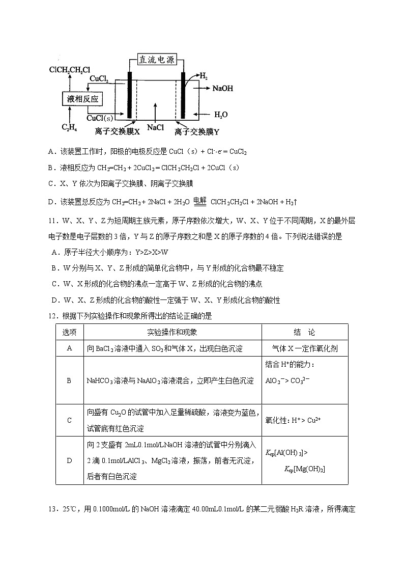 四川省攀枝花市2020届高三第三次统一考试化学试题第2页