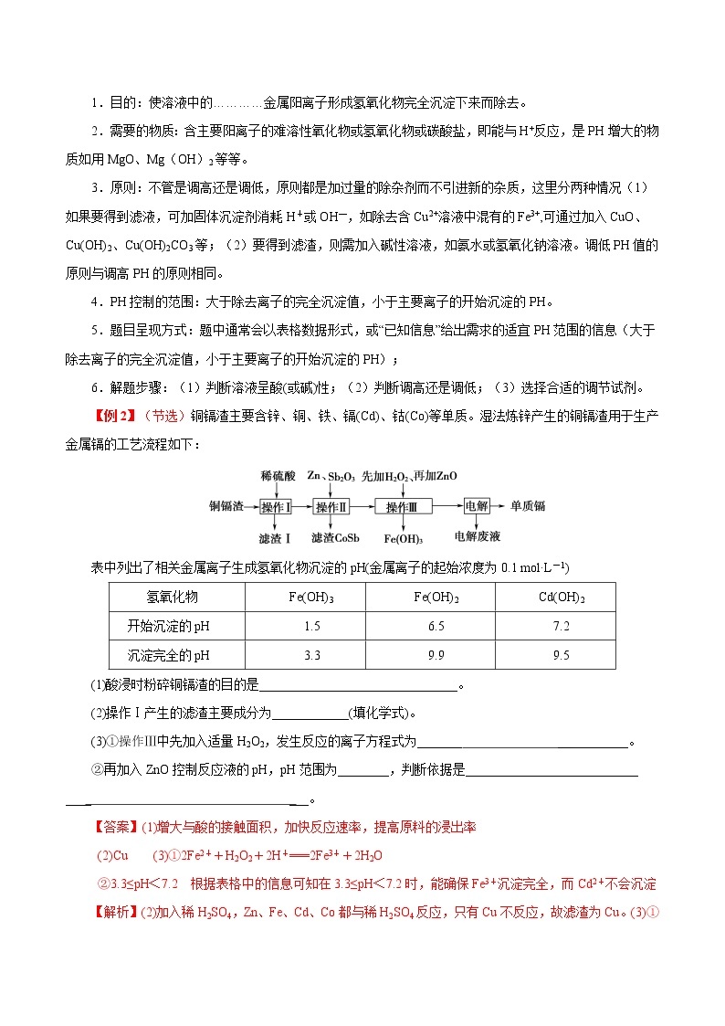 2020年高考化学三轮冲刺要点突破讲练 专题05 再议化工流程02