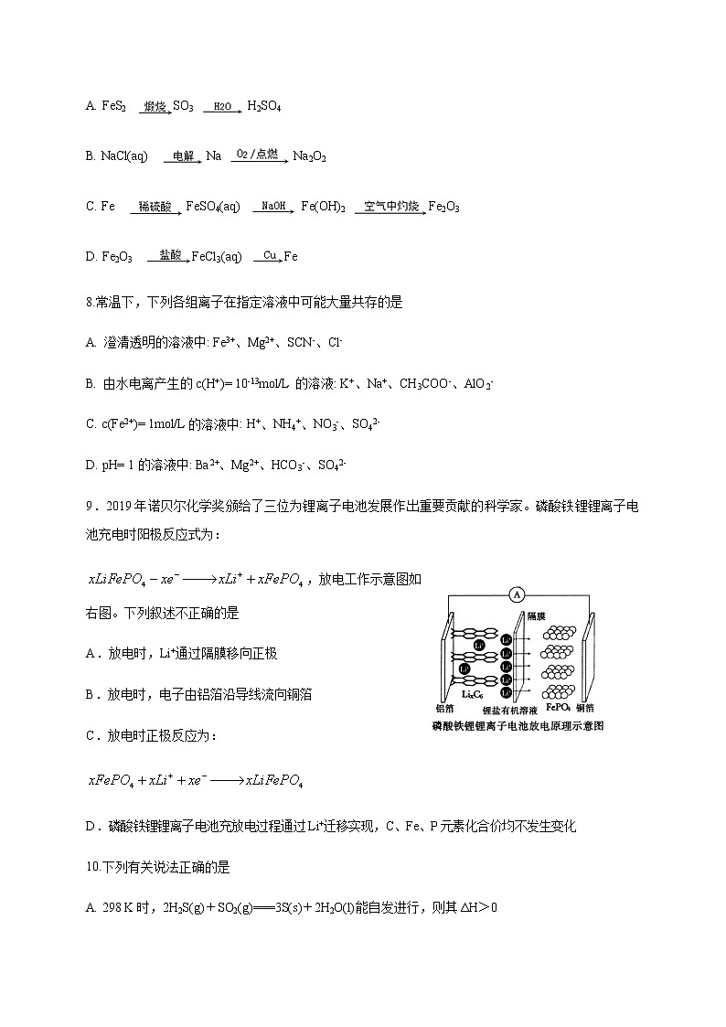 江苏省海安高级中学2020届高三模拟考试化学试题03