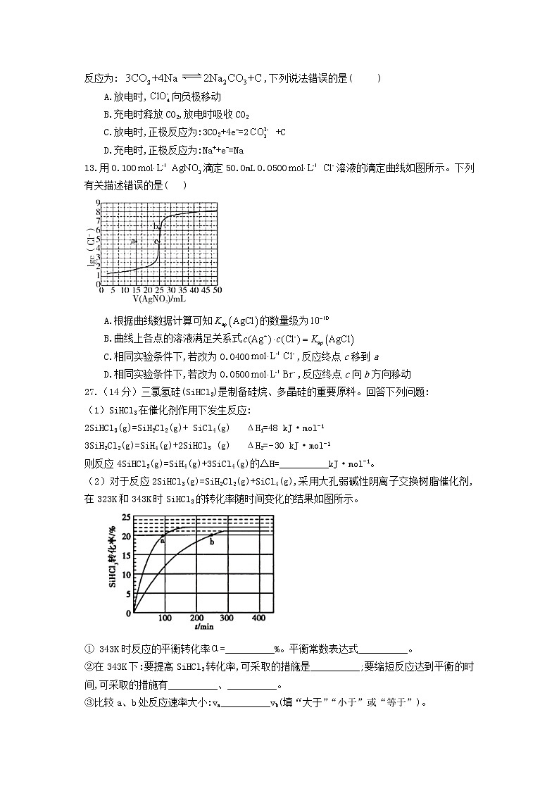 西藏自治区拉萨市拉萨中学2019-2020学年高二第五次月考理科综合化学试卷02