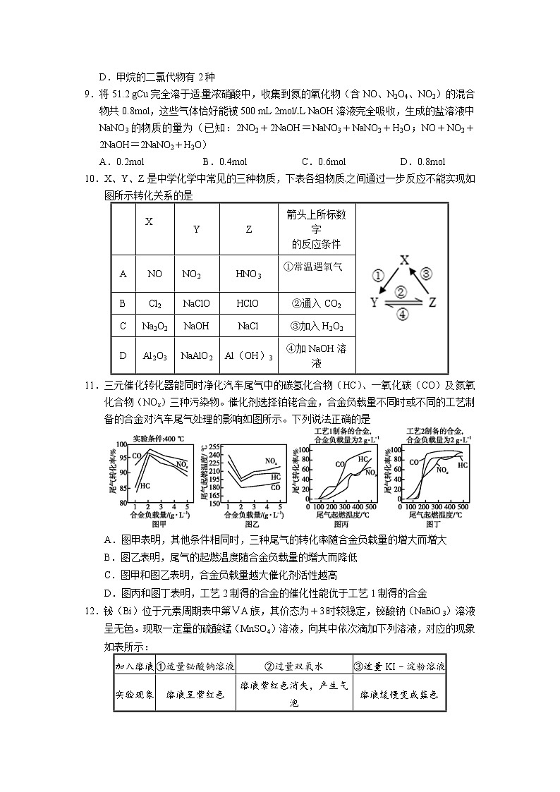 2020届湘赣皖十五校高三下学期第一次联考模拟化学试题（含答案）第3页