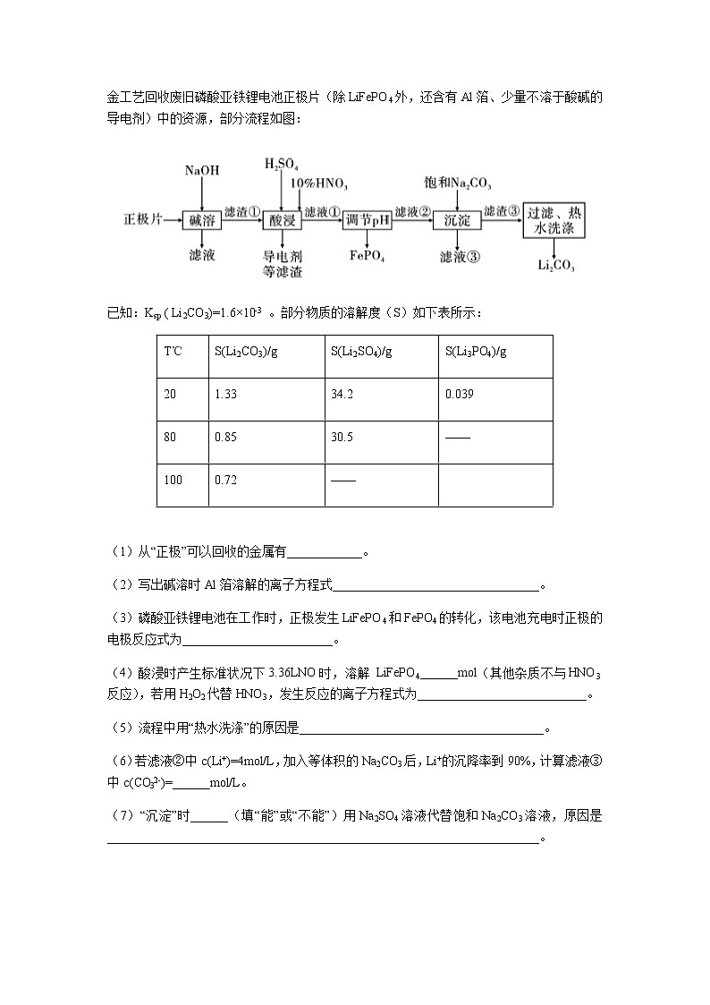 2020届高考化学三轮冲刺工艺流程题综合一第3页