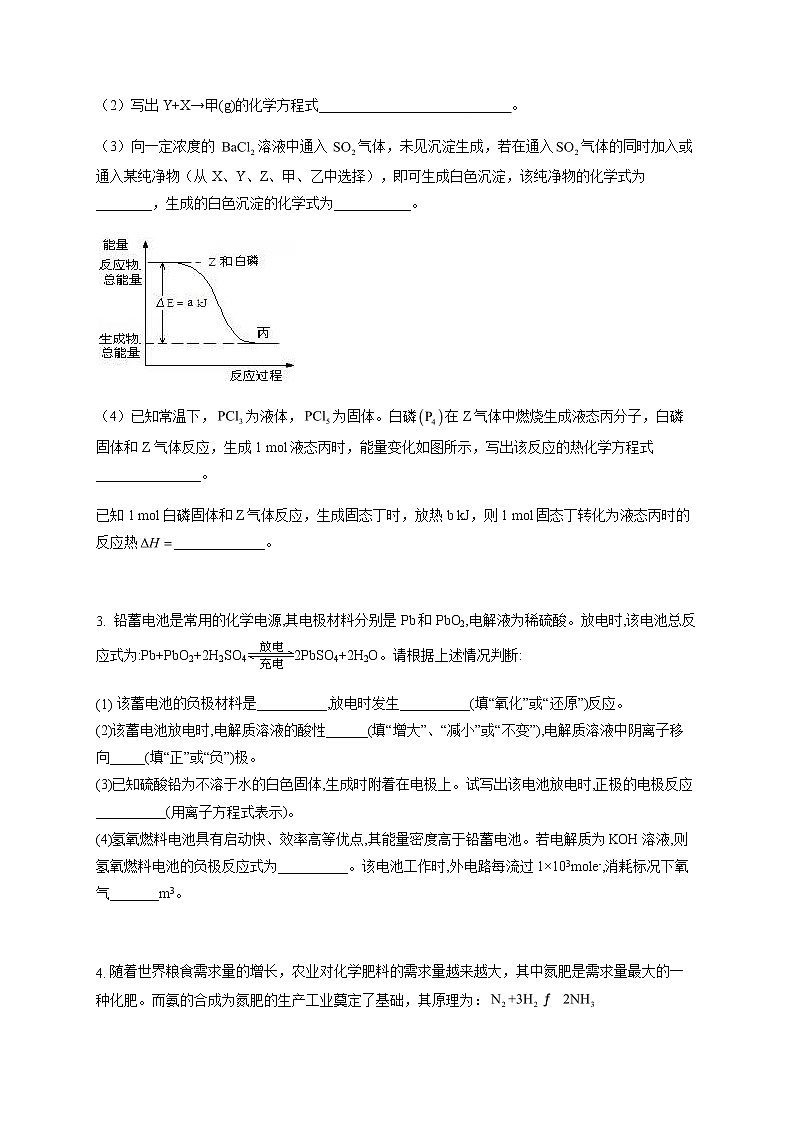 2020届高考化学三轮冲刺化学反应原理综合一 试卷02