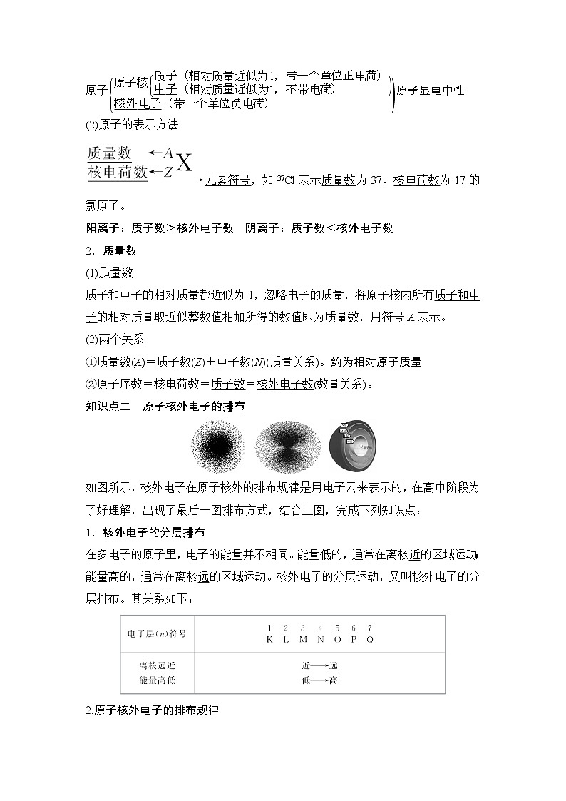 第4章 第一节 原子结构与元素周期表——第1课时 原子结构、核素 教案02