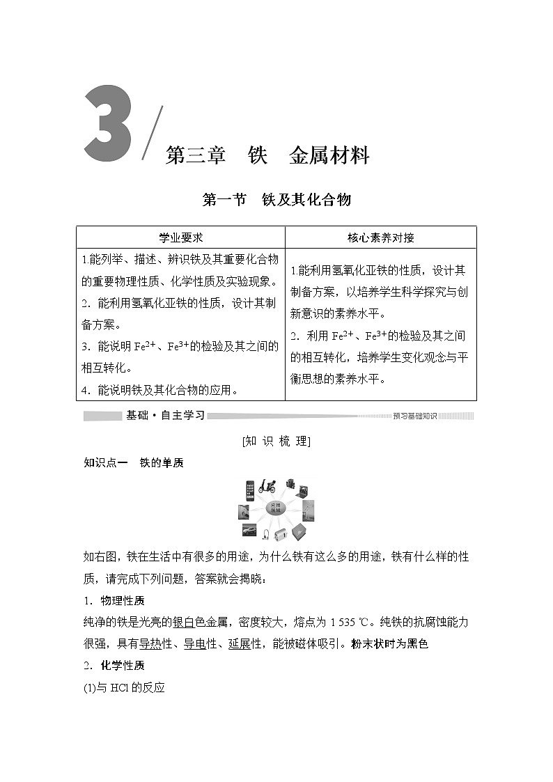 第3章 第一节 铁及其化合物 教案01