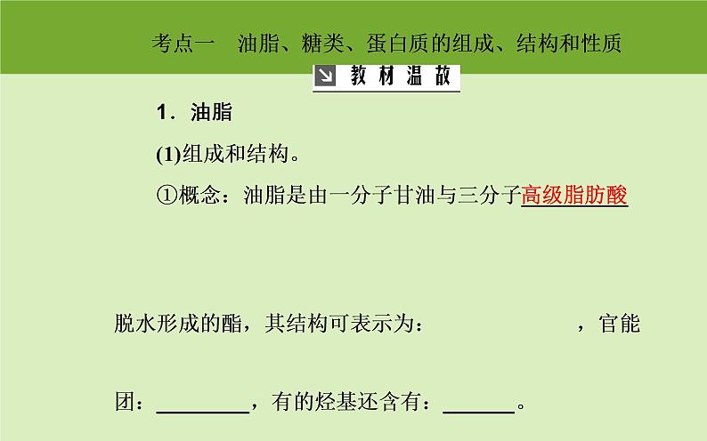 2020届高考化学总复习——第十二章 第4节 生命中的基础有机化学物质 有机合成与推断（课件）04